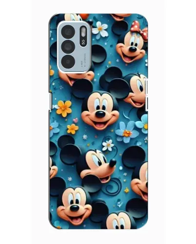 Чехол для OPPO Reno6 Z с картинкой «Паттерн Микки и Минни»