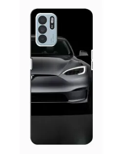 Чехол для OPPO Reno6 Z с картинкой «Tesla Model S Look»