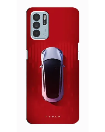 Чехол для OPPO Reno6 Z с картинкой «Tesla Top View»