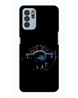 Чехол для OPPO Reno6 Z с картинкой «Салон Audi — руль»