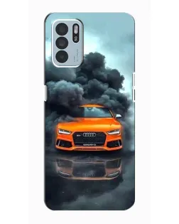 Чехол для OPPO Reno6 Z с картинкой «Audi в облаках дыма»
