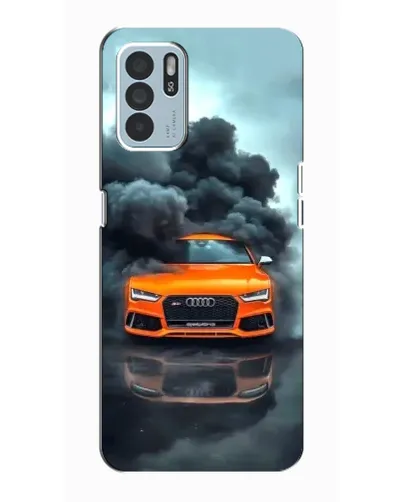 Чехол для OPPO Reno6 Z с картинкой «Audi в облаках дыма»