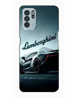Чехол для OPPO Reno6 Z с картинкой «Классическая надпись Lamborghini»