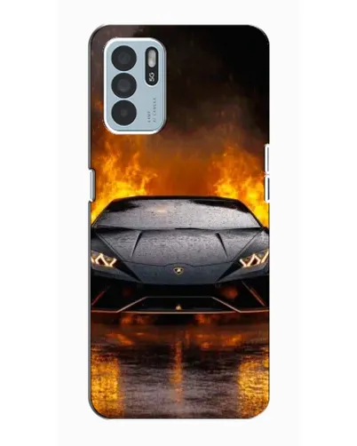 Чехол для OPPO Reno6 Z с картинкой «Lamborghini в огне» Чехол для OPPO Reno6 Z с картинкой «Lamborghini в огне»