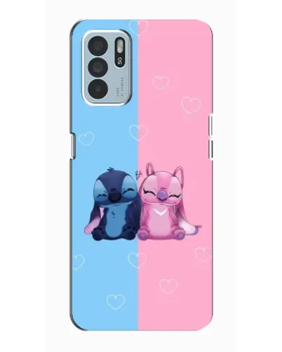 Чехол для OPPO Reno6 Z с картинкой «Stitch и Angel Love» Чехол для OPPO Reno6 Z с картинкой «Stitch и Angel Love»