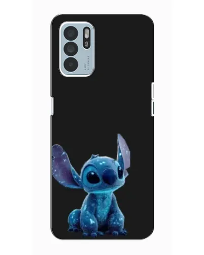 Чехол для OPPO Reno6 Z с картинкой «Стич на черном» Чехол для OPPO Reno6 Z с картинкой «Стич на черном»