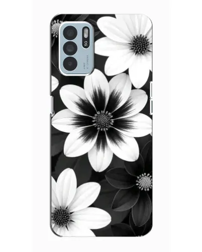 Чехол для OPPO Reno6 Z с картинкой «Монохромные астры»