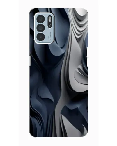 Чехол для OPPO Reno6 Z с картинкой «Объемные синие складки» Чехол для OPPO Reno6 Z с картинкой «Объемные синие складки»
