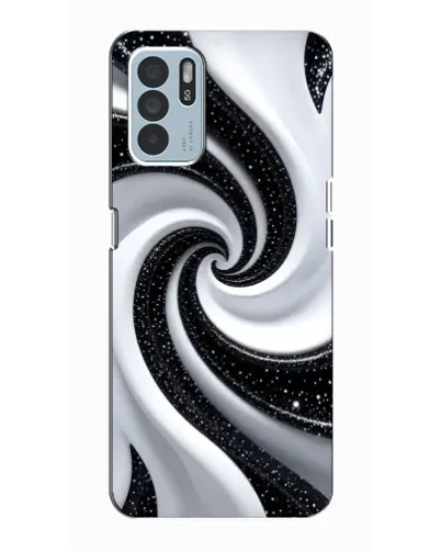 Чехол для OPPO Reno6 Z с картинкой «Черно-белая спираль» Чехол для OPPO Reno6 Z с картинкой «Черно-белая спираль»