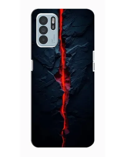 Чехол для OPPO Reno6 Z с картинкой «Kрасная лавовая трещина» Чехол для OPPO Reno6 Z с картинкой «Kрасная лавовая трещина»