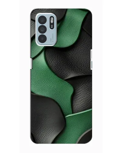 Чехол для OPPO Reno6 Z с картинкой «Зеленые кожаные волны» Чехол для OPPO Reno6 Z с картинкой «Зеленые кожаные волны»