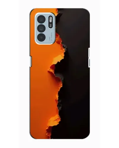 Чехол для OPPO Reno6 Z с картинкой «Оранжевый разлом» Чехол для OPPO Reno6 Z с картинкой «Оранжевый разлом»