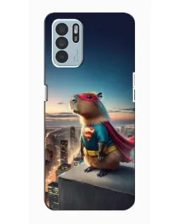 Чехол для OPPO Reno6 Z с картинкой «Капи-мен супергерой»