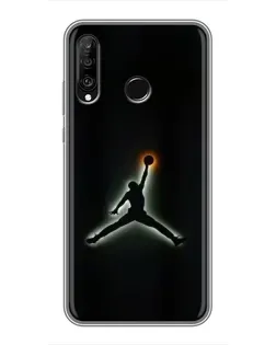 Чехол для Huawei P30 Lite / Nova 4e с картинкой «Jordan Gradient Logo»