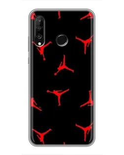Чехол для Huawei P30 Lite / Nova 4e с картинкой «Jordan Red Pattern»