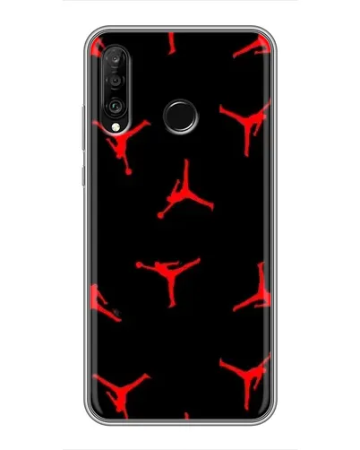 Чохол для Huawei P30 Lite / Nova 4e з картинкою «Jordan Red Pattern» Чохол для Huawei P30 Lite / Nova 4e з картинкою «Jordan Red Pattern»