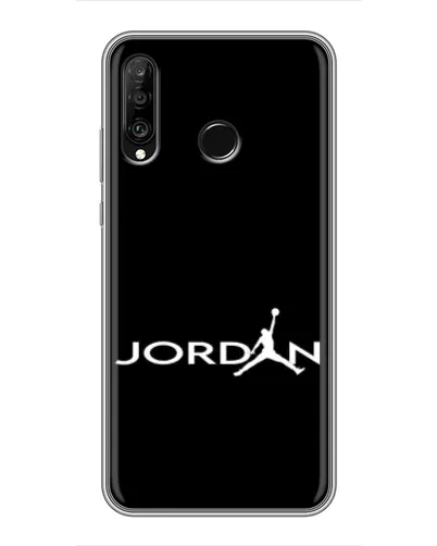 Чохол для Huawei P30 Lite / Nova 4e з картинкою «Jordan White Logo» Чохол для Huawei P30 Lite / Nova 4e з картинкою «Jordan White Logo»