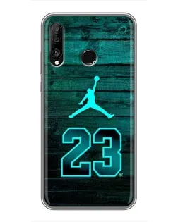 Чохол для Huawei P30 Lite / Nova 4e з картинкою «Jordan Cyan 23»