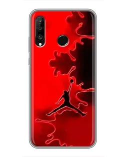 Чохол для Huawei P30 Lite / Nova 4e з картинкою «Jordan Red Smoke»