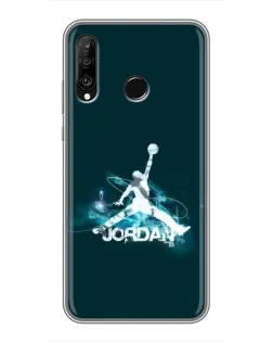 Чохол для Huawei P30 Lite / Nova 4e з картинкою «Jordan Blue Fire»