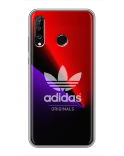 Чехол для Huawei P30 Lite / Nova 4e с картинкой «Adidas Red Neon»