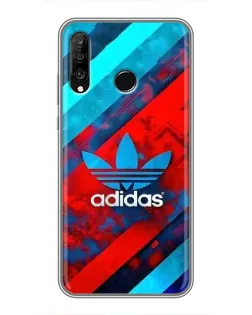 Чехол для Huawei P30 Lite / Nova 4e с картинкой «Абстракция Adidas»