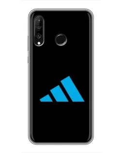 Чохол для Huawei P30 Lite / Nova 4e з картинкою «Adidas Cyan Logo»