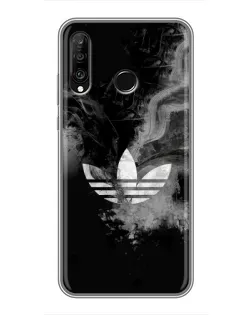 Чохол для Huawei P30 Lite / Nova 4e з картинкою «Абстрактний дим Adidas»