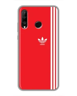 Чохол для Huawei P30 Lite / Nova 4e з картинкою «Червоний мінімалізм Adidas»