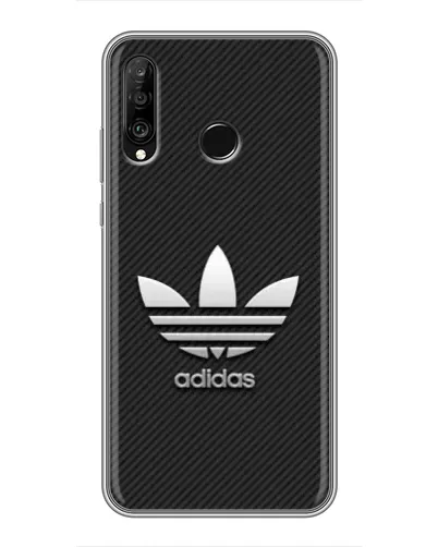 Чохол для Huawei P30 Lite / Nova 4e з картинкою «Adidas Карбонова текстура» Чохол для Huawei P30 Lite / Nova 4e з картинкою «Adidas Карбонова текстура»