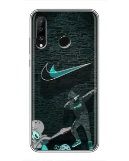 Чехол для Huawei P30 Lite / Nova 4e с картинкой «Спортивный арт Nike»