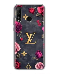 Чехол для Huawei P30 Lite / Nova 4e с картинкой «Цветочный Louis Vuitton»