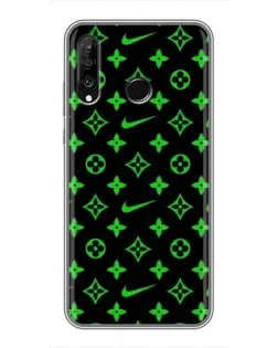 Чохол для Huawei P30 Lite / Nova 4e з картинкою «Неоновий принт LV»