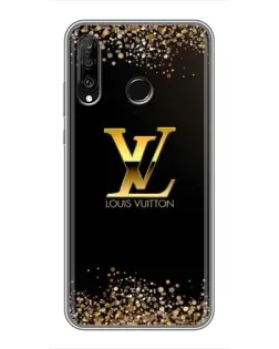 Чохол для Huawei P30 Lite / Nova 4e з картинкою «LV — золоті іскри»
