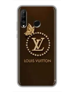 Чохол для Huawei P30 Lite / Nova 4e з картинкою «LV — золота печатка»