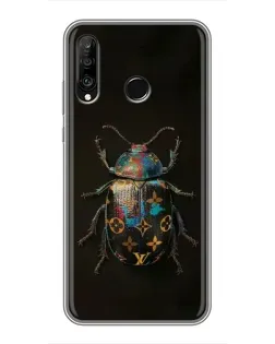 Чохол для Huawei P30 Lite / Nova 4e з картинкою «LV — мармуровий принт»