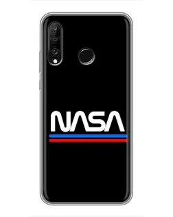 Чехол для Huawei P30 Lite / Nova 4e с картинкой «NASA — классика Red Blue»