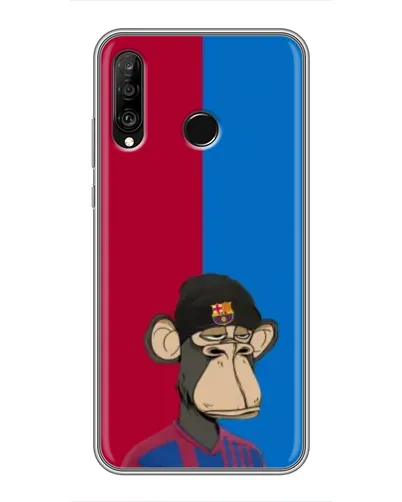Чохол для Huawei P30 Lite / Nova 4e з картинкою «Bored Ape — фанат Барси» Чохол для Huawei P30 Lite / Nova 4e з картинкою «Bored Ape — фанат Барси»