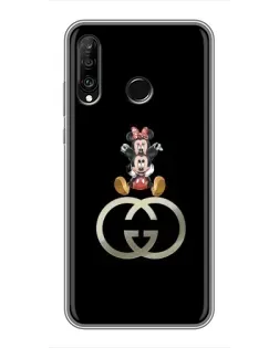 Чохол для Huawei P30 Lite / Nova 4e з картинкою «Мінні Маус на лого»