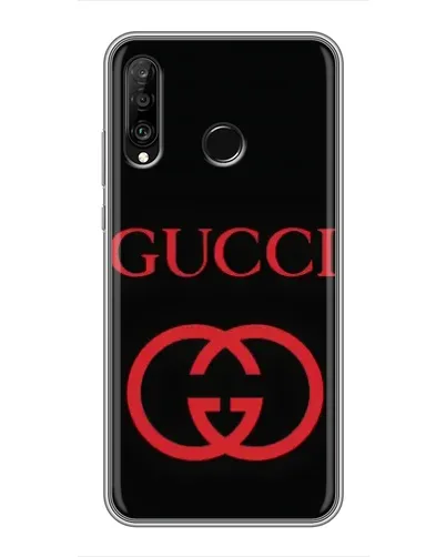 Чохол для Huawei P30 Lite / Nova 4e з картинкою «Gucci — червоний логотип» Чохол для Huawei P30 Lite / Nova 4e з картинкою «Gucci — червоний логотип»