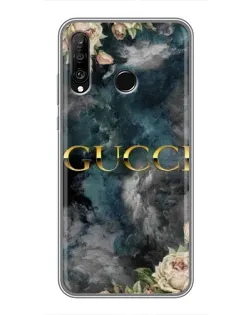 Чохол для Huawei P30 Lite / Nova 4e з картинкою «Абстрактні квіти Gucci»