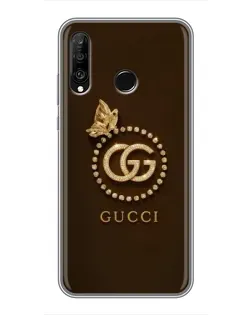 Чохол для Huawei P30 Lite / Nova 4e з картинкою «Gucci — золотий метелик»