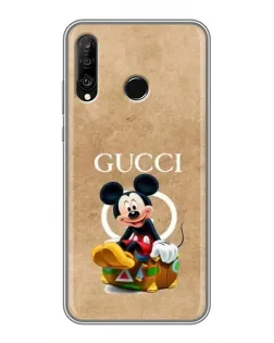 Чохол для Huawei P30 Lite / Nova 4e з картинкою «Міккі Маус Gucci — крафт»
