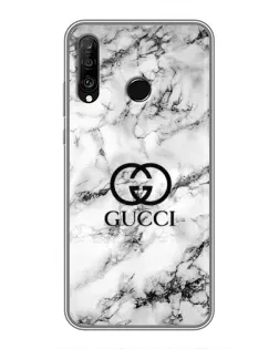 Чохол для Huawei P30 Lite / Nova 4e з картинкою «Gucci — мармуровий шик»