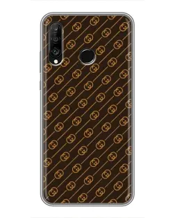 Чохол для Huawei P30 Lite / Nova 4e з картинкою «Gucci — золоті діагоналі»
