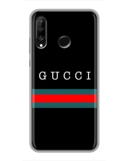 Чохол для Huawei P30 Lite / Nova 4e з картинкою «Gucci — червоний пояс»
