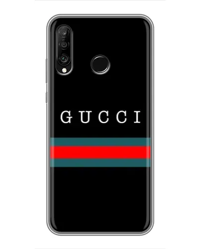 Чохол для Huawei P30 Lite / Nova 4e з картинкою «Gucci — червоний пояс» Чохол для Huawei P30 Lite / Nova 4e з картинкою «Gucci — червоний пояс»