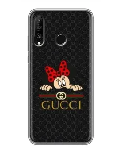 Чохол для Huawei P30 Lite / Nova 4e з картинкою «Мінні Маус Gucci — чорний»