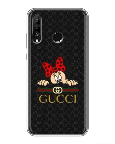 Чохол для Huawei P30 Lite / Nova 4e з картинкою «Мінні Маус Gucci — чорний» Чохол для Huawei P30 Lite / Nova 4e з картинкою «Мінні Маус Gucci — чорний»