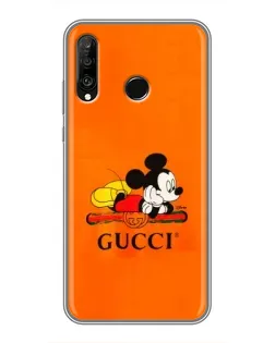 Чохол для Huawei P30 Lite / Nova 4e з картинкою «Міккі Маус Gucci — помаранч» Чохол для Huawei P30 Lite / Nova 4e з картинкою «Міккі Маус Gucci — помаранч»